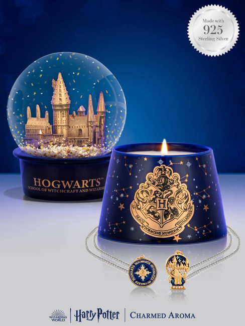 Harry Potter kaars met sieraad Charmed Aroma soja geurkaars Ketting – Sneeuwbol Snow Globe