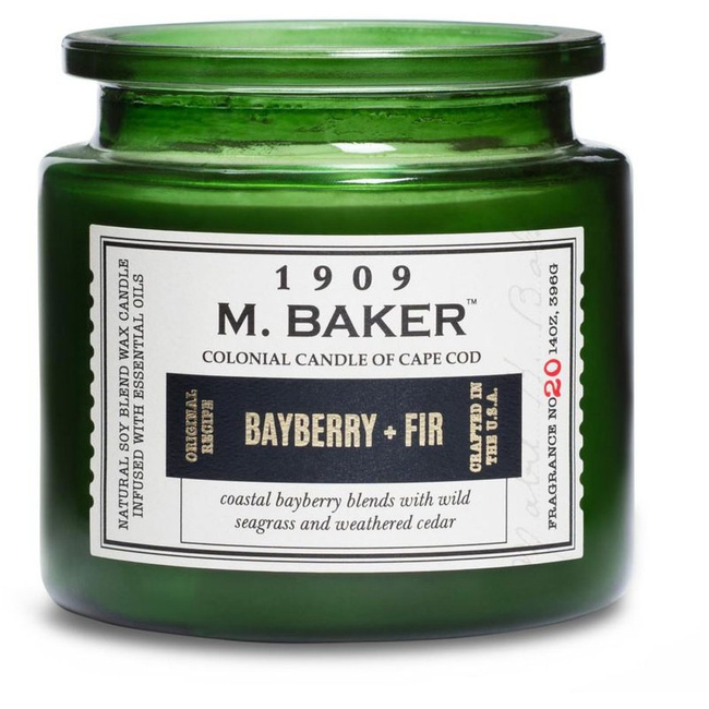 Vela perfumada soja farmacia tarro 396 g Colonial Candle M Baker - Bayberry Fir