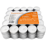 Bispol Mini Premium Lights podgrzewacze tealighty bezzapachowe ~ 3 h 100 szt białe