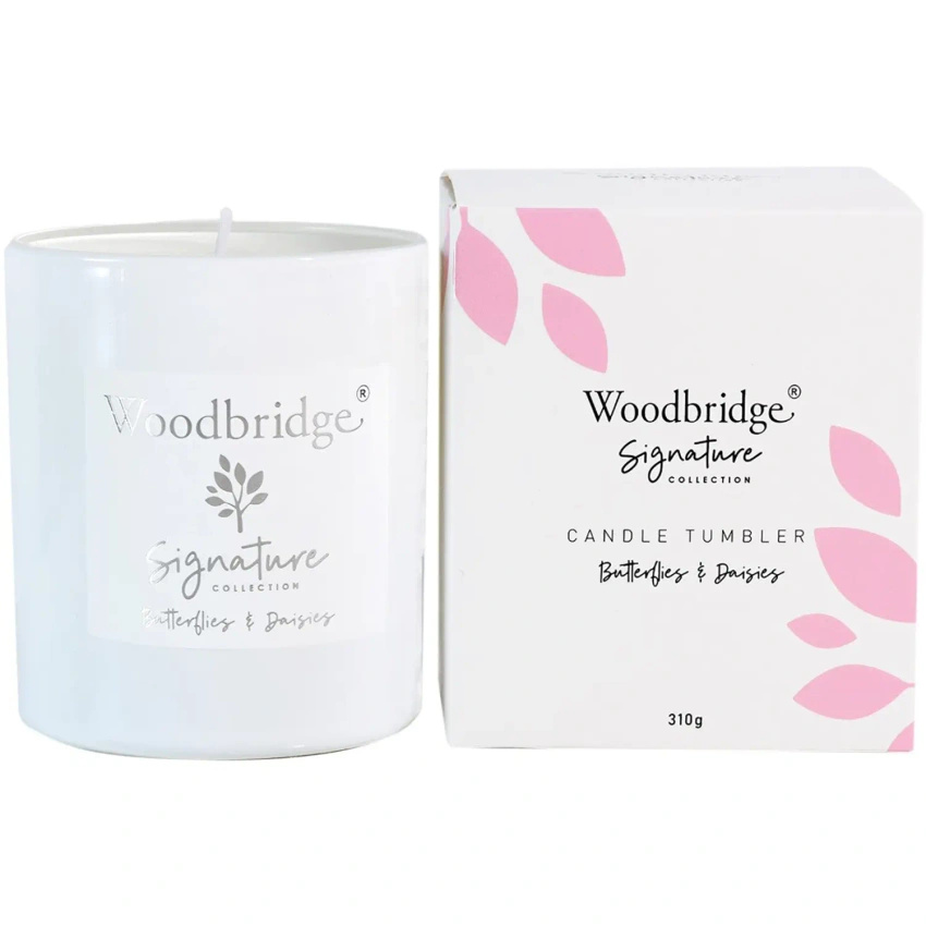 Bougie cadeau parfumée fleur Butterflies on Daisies 310 g Woodbridge
