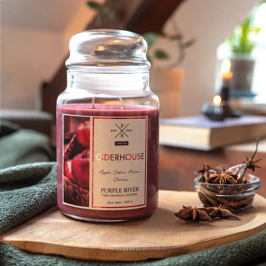 Soy scented candle Ciderhouse Purple River 623 g