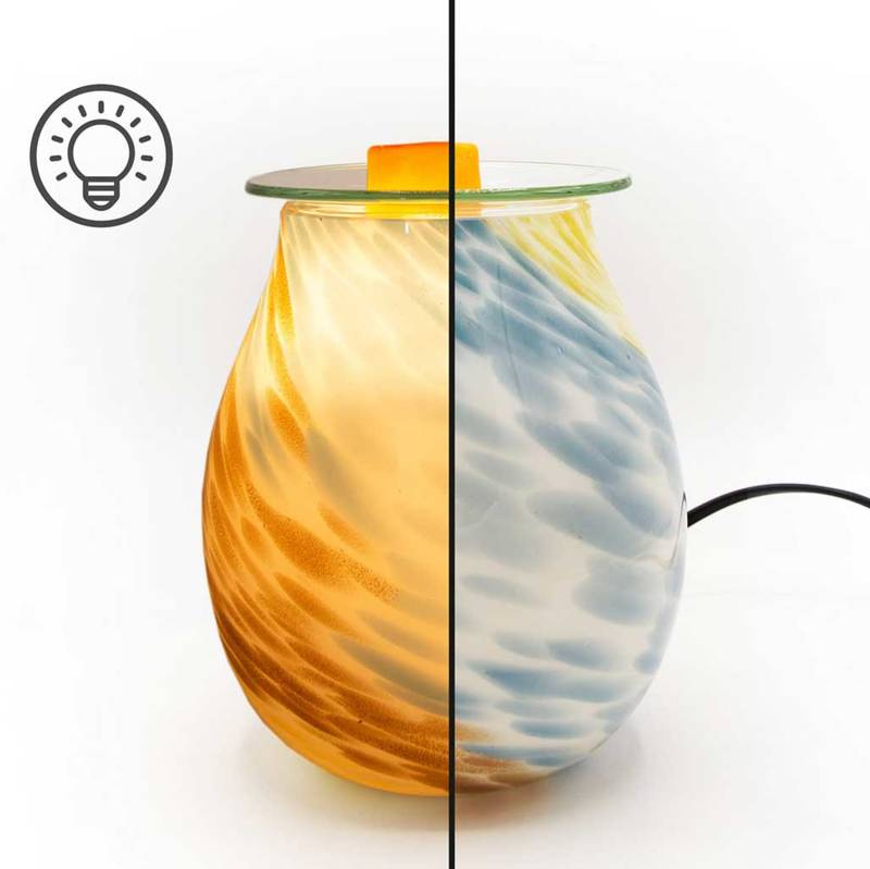 Bruciatore di aromi in vetro per cera illuminazione supplementare elettrica lampada da notte Modern Candle Brothers