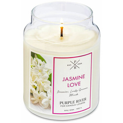 Vela de soja perfumada Jasmine Love Purple River 623 g