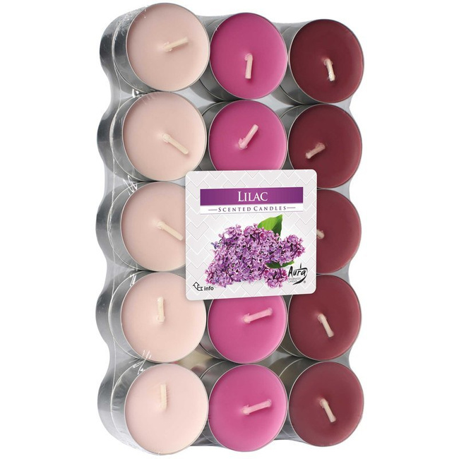 Bispol scented tealights candles 30 pcs - Lilac