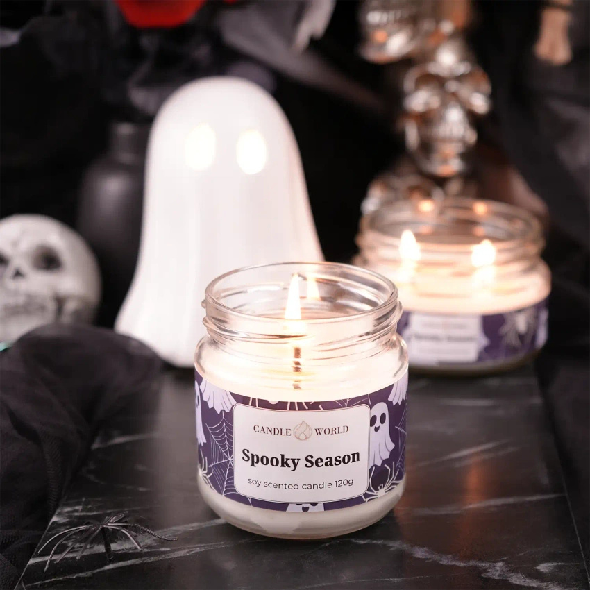 Candle World Soja Duftkerze Glas Spooky Season 120 g Dunkler Wald