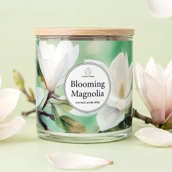 Candle World sójová svíčka s květinovou vůní 3 knoty Blooming Magnolia 460 g