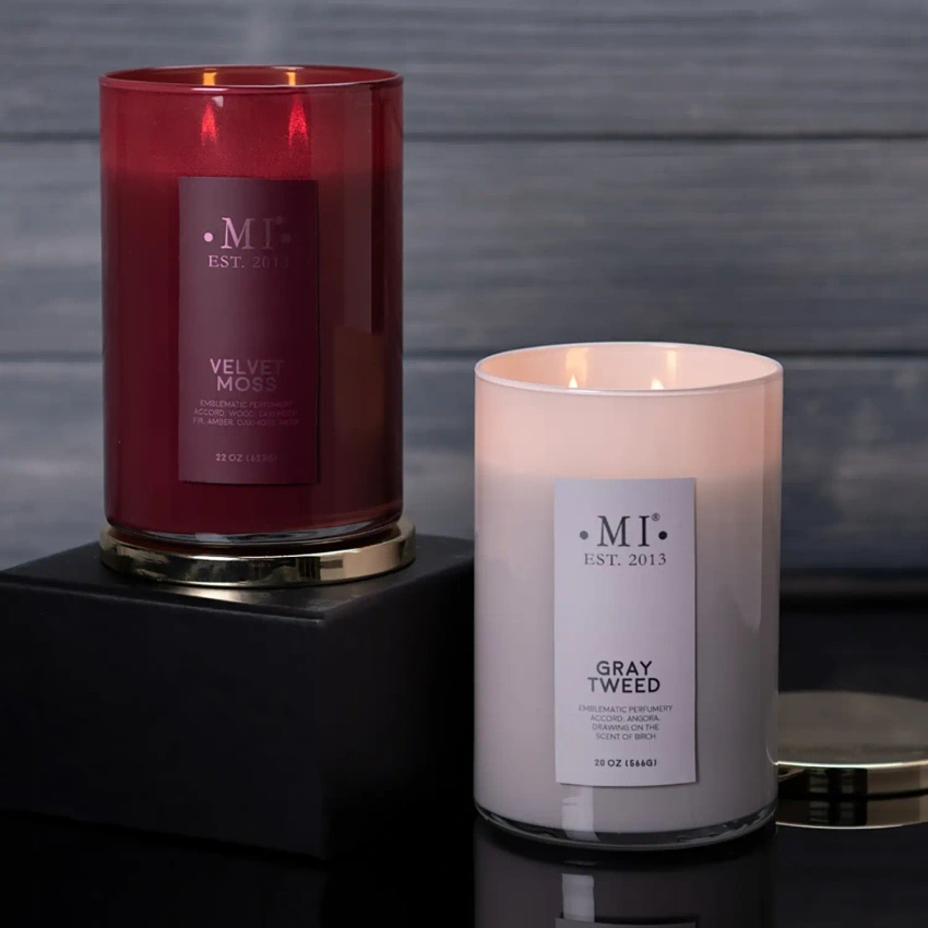 Colonial Candle bougie masculine sophistiquée parfumée au soja 623 g - Velvet Moss