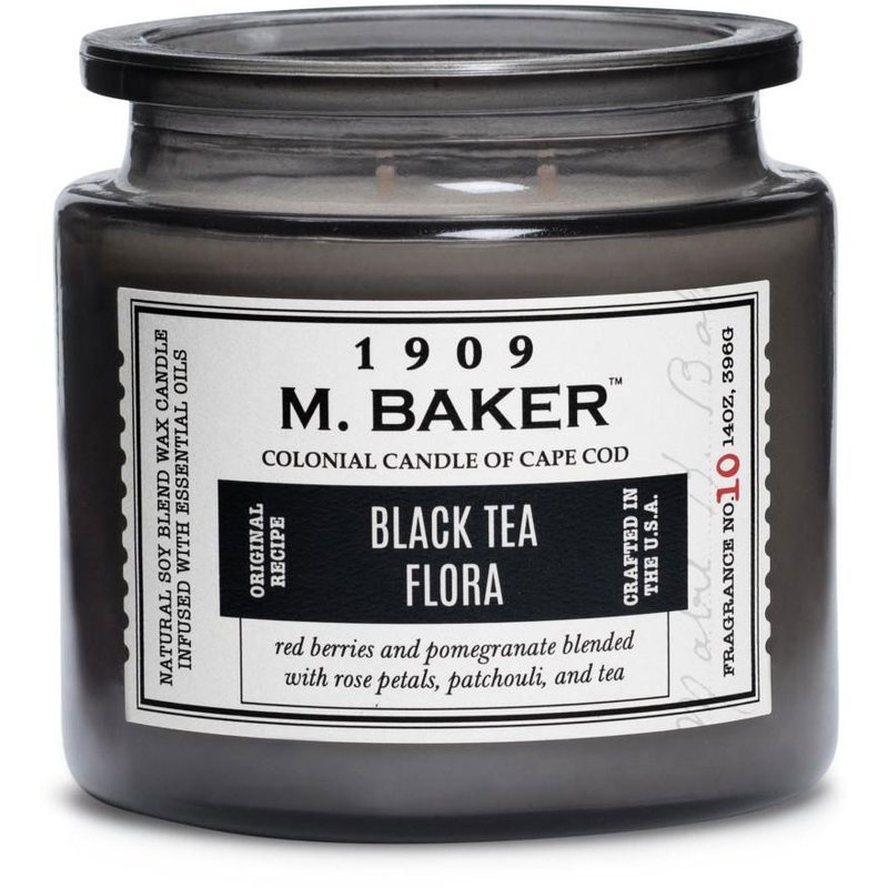 Soja geurkaars apotheekpot 396 g Colonial Candle M Baker - Black Tea Flora