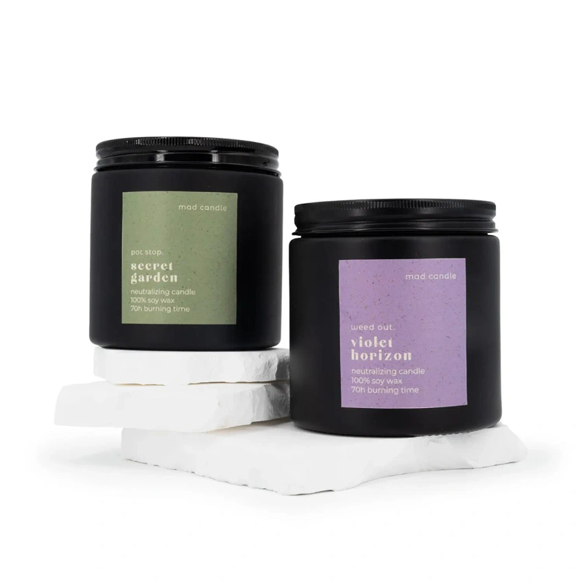 Candela di soia anti odore Violet Horizon Mad Candle 350 g