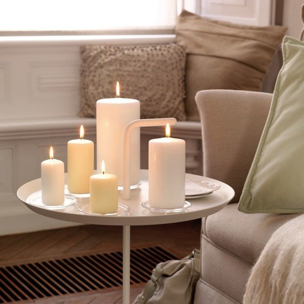 Bolsius unparfümierte Stumpenkerze Stamm 30 cm 300/98 mm - Creme
