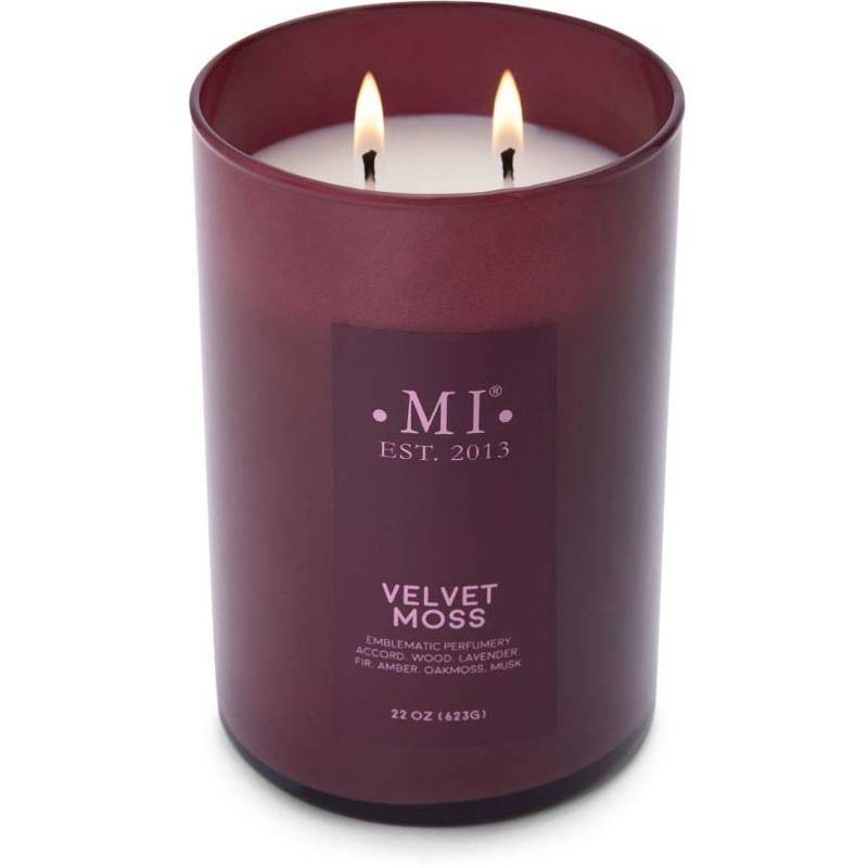 Colonial Candle bougie masculine sophistiquée parfumée au soja 623 g - Velvet Moss