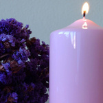 Luxurious classic candle Meloria 240/80 mm - Burgundy