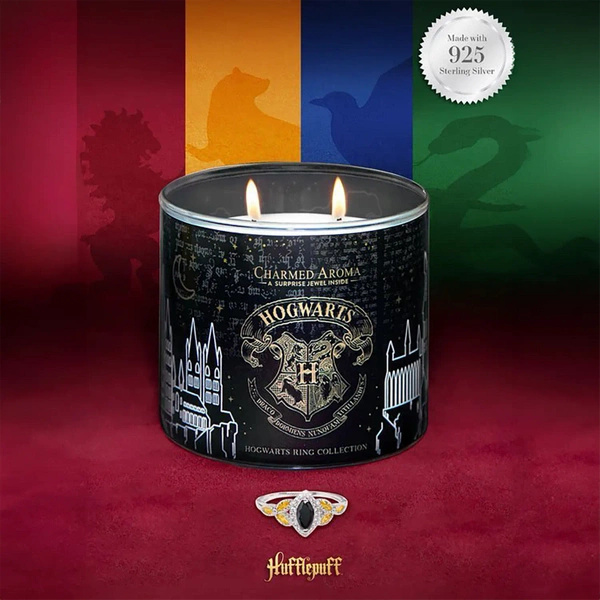 Charmed Aroma joyería vela Harry Potter Hogwarts Hufflepuff Ring