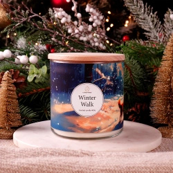 Candle World soja geurkaars 3 lonten Winter Walk 460 g