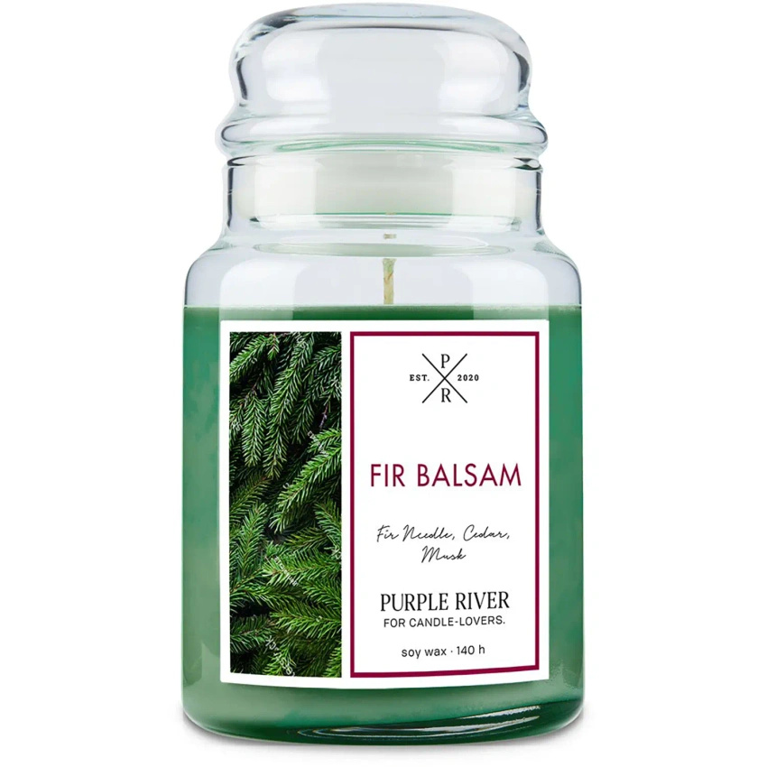 Vela de soja perfumada Fir Balsam Purple River 623 g