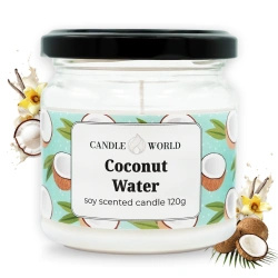 Candle World sojowa świeca zapachowa słoik Coconut Water 120 g Kokos