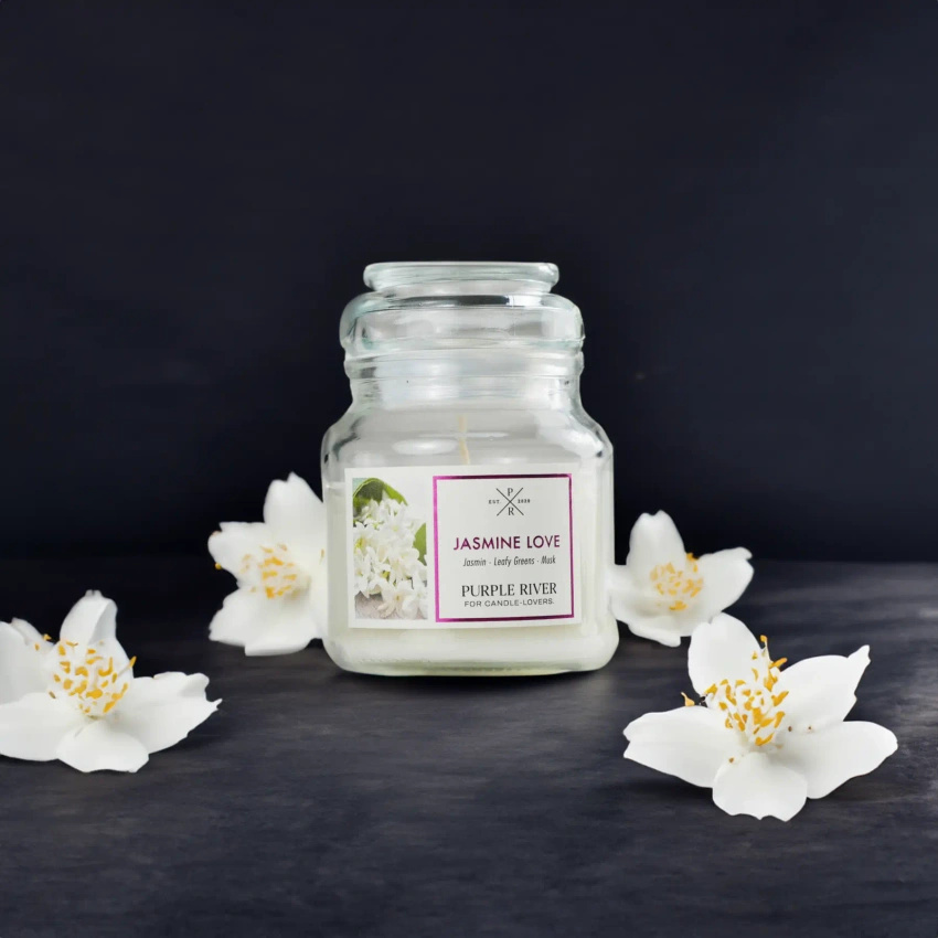Soja geurkaars Jasmine Love Purple River 113 g