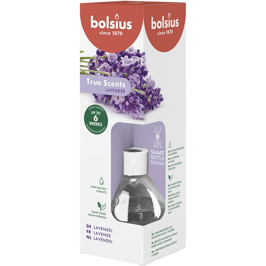 Bolsius True Scents vonné tyčinky do difuzéru 60 ml - Levandule Levandule