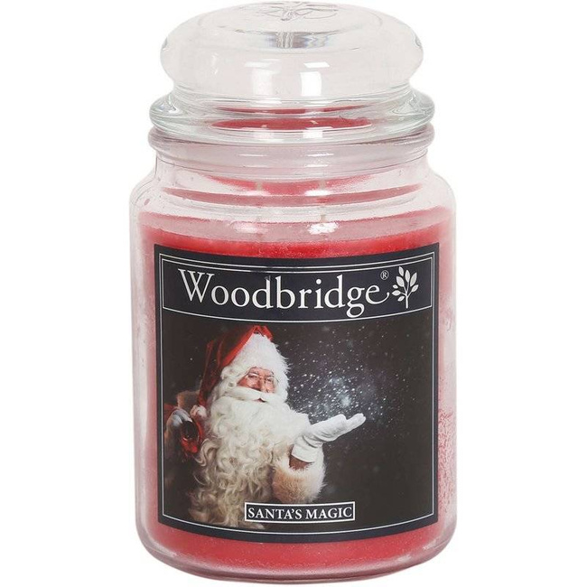 Candela natalizia profumata in vetro grande Woodbridge - Santa's Magic