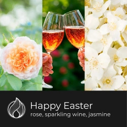 Candle World soja-Oster-Duftkerze im Glas Happy Easter 120 g