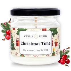 Candle World bougie parfumée de Noël soja pot Christmas Time 120 g