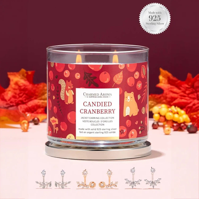 Earrings Candle Charmed Aroma soy scented – Candied Cranberry