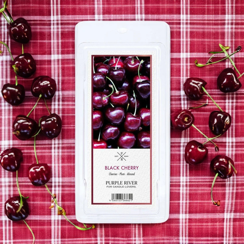 Cire parfumée de soja pour brûle-parfum cerise Black Cherry Purple River 50 g
