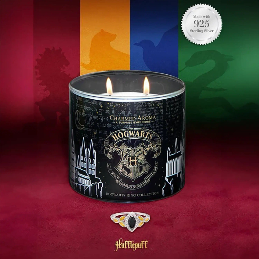 Charmed Aroma joyería vela Harry Potter Hogwarts Hufflepuff Ring