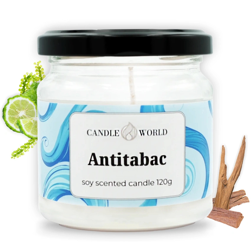 Candle World bougie parfumée au soja anti-tabac Antitabac 120 g