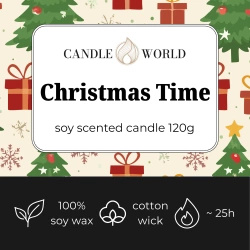 Candle World świąteczna świeca zapachowa sojowa słoik Christmas Time 120 g