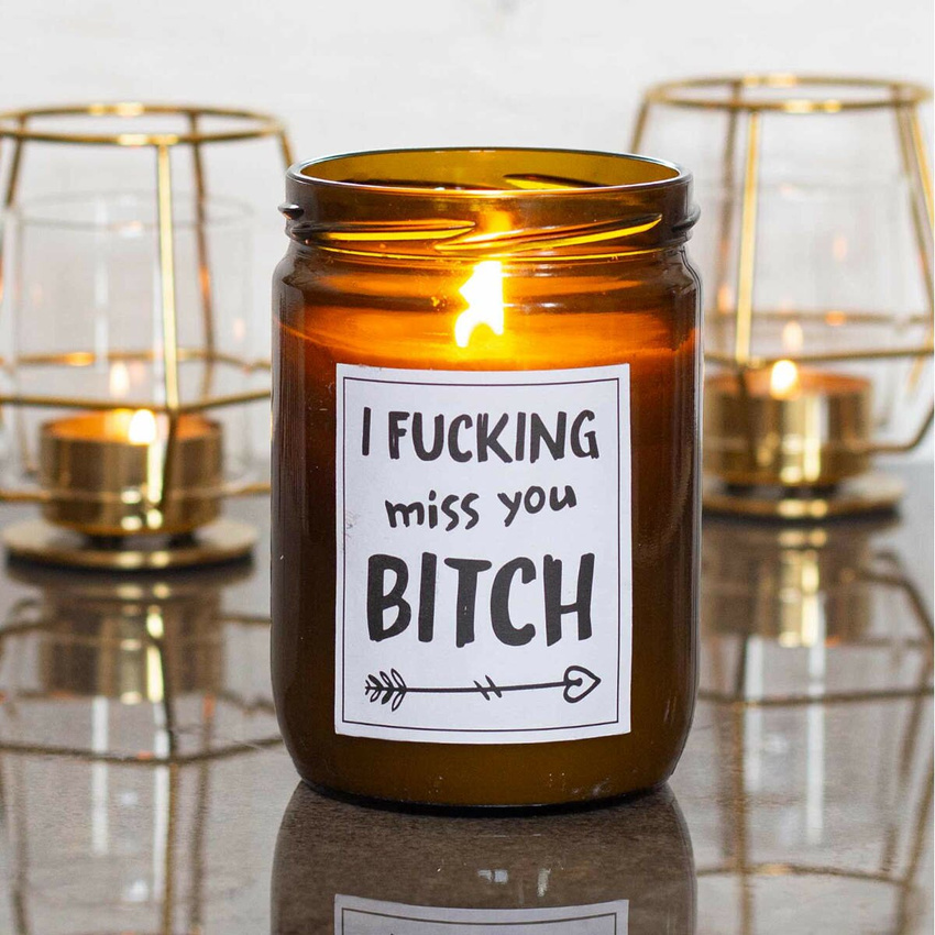 Vela perfumada soja regalo Mad Candle 360 g - I fucking miss you bitch