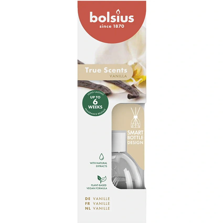 Bolsius True Scents duft-Diffusor-Sticks 60 ml Glas - Vanille Vanilla