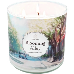 Candle World soja-Duftkerze 3 Dochte Blooming Alley 460 g Jasmin Maiglöckchen