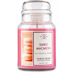 Candela di soia profumata Sweet Macaron Purple River 623 g