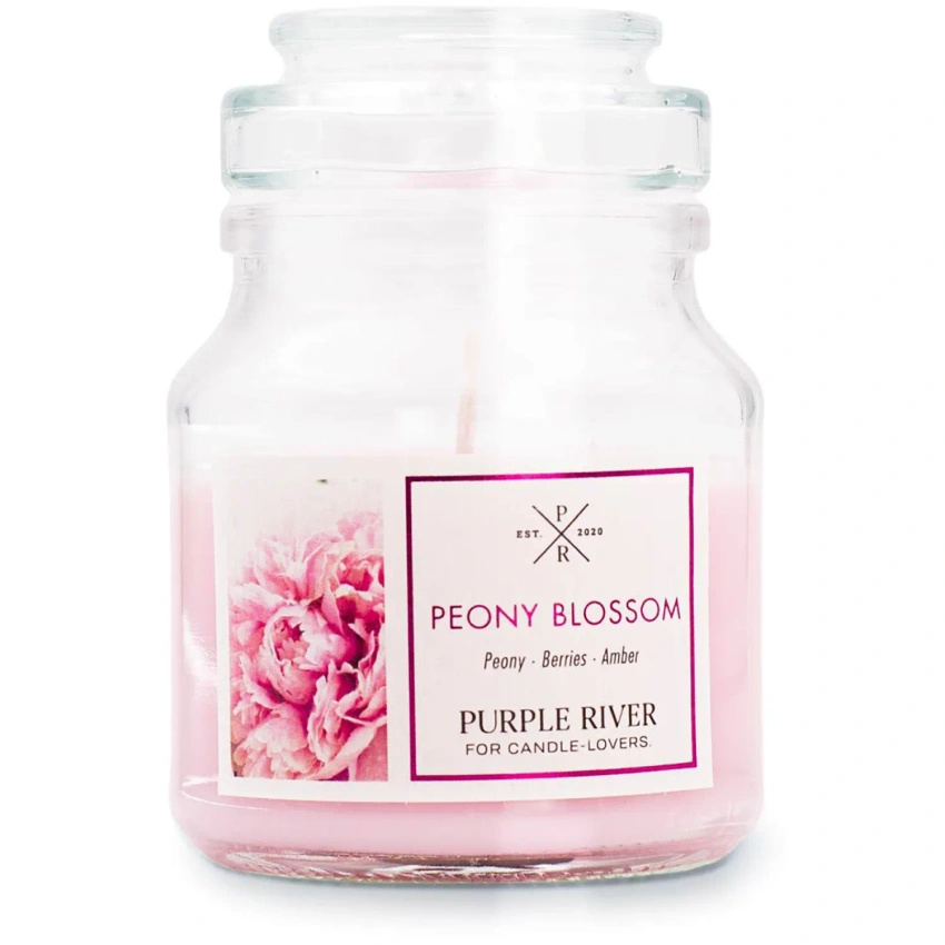 Soja geurkaars Peony Blossom Purple River 113 g