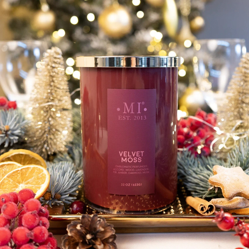 Colonial Candle Sophisticated Men's Soja-Duftkerze im Glas 22 oz 623 g – Velvet Moss