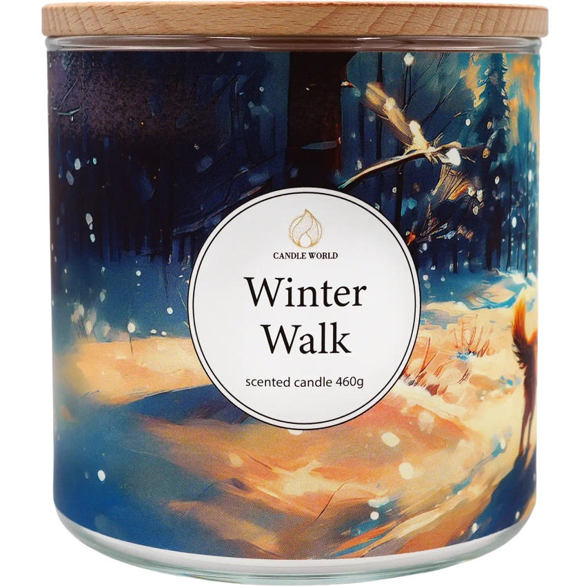 Candle World soja geurkaars 3 lonten Winter Walk 460 g