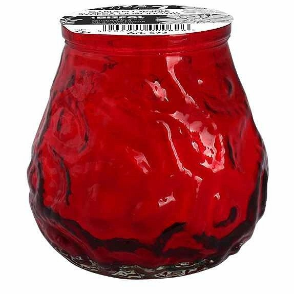 Vela jardín exterior sin perfume en vaso Bispol Lowboy ~ 17 h - Rojo