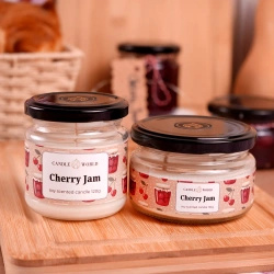 Candle World vela perfumada de soja tarro Cherry Jam 110 g Cereza