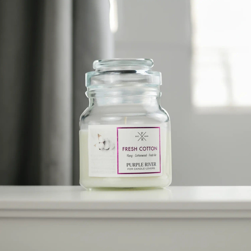 Sojová vonná svíčka Fresh Cotton Purple River 113 g