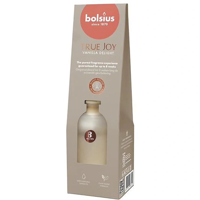 Bolsius dyfuzor zapachowy patyczki 80 ml True Joy w szkle - Vanilla Delight