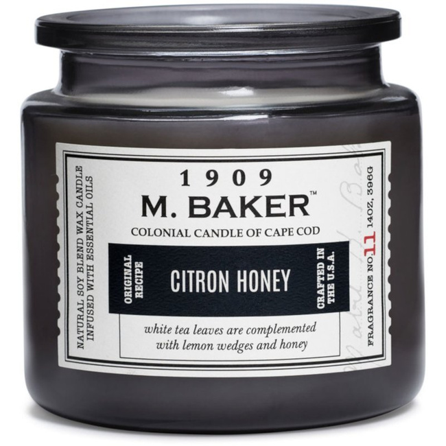 Vela perfumada soja farmacia tarro 396 g Colonial Candle M Baker - Citron Honey