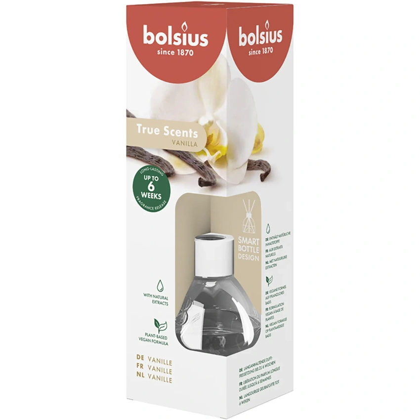 Bolsius True Scents duft-Diffusor-Sticks 60 ml Glas - Vanille Vanilla
