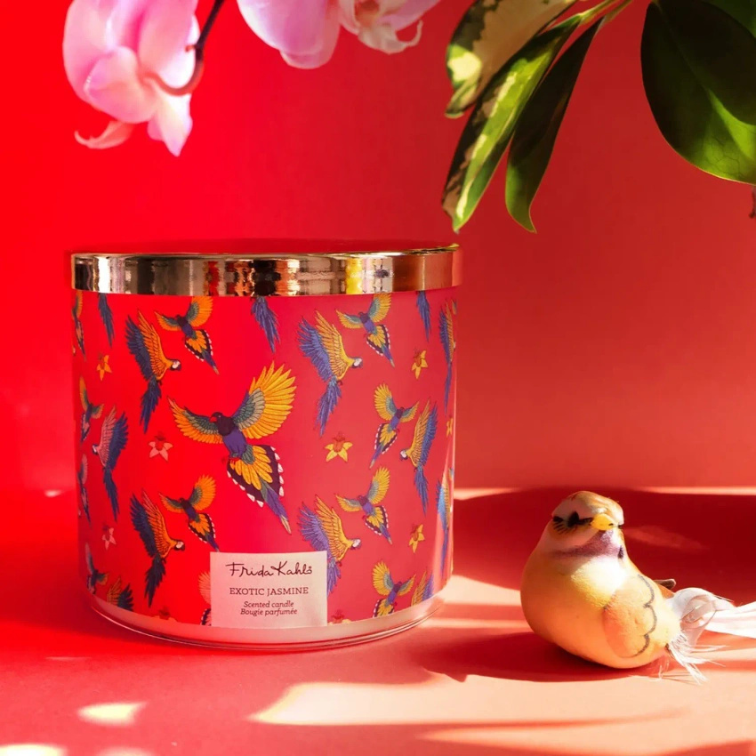 Frida Kahlo bougie parfumée en verre jasmin rose Exotic Jasmine 400 g