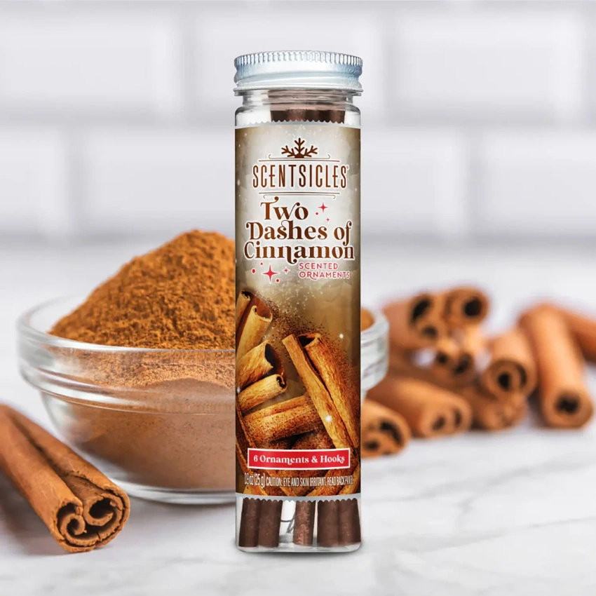 Scentsicles bastoncini profumati per l'albero di Natale cannella 6 pz - Two Dashes Of Cinnamon