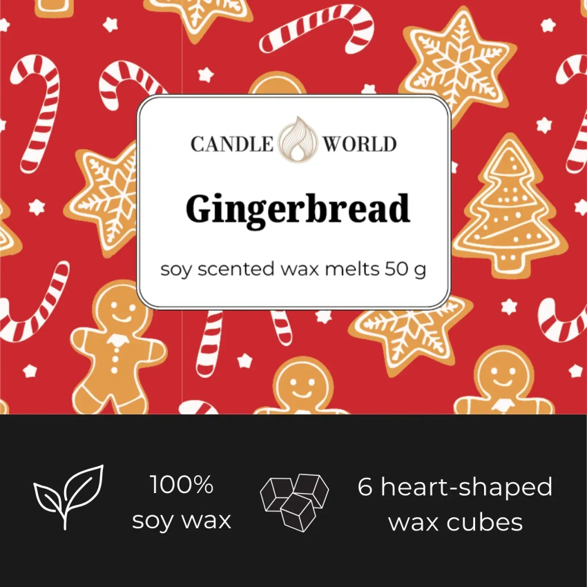Candle World cire parfumée au soja Gingerbread 50 g festif