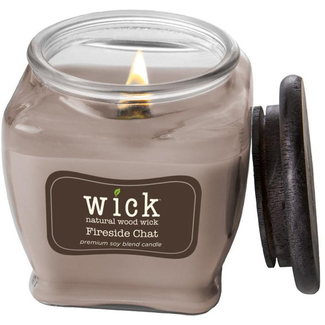 Sojų kvapo žvakė medinė dagtis Colonial Candle Wick - Fireside Chat