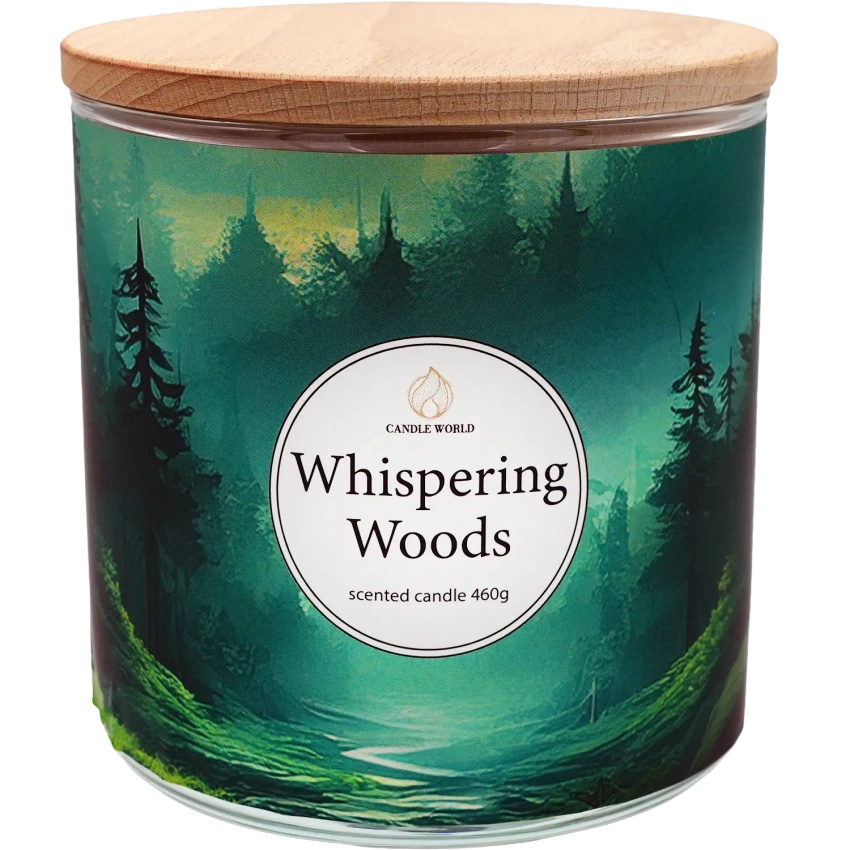 Candle World bougie parfumée au soja forêt 3 mèches Whispering Woods 460 g