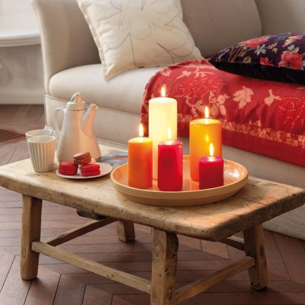 Bolsius pillar unscented solid candle 12 cm 120/58 mm- Red