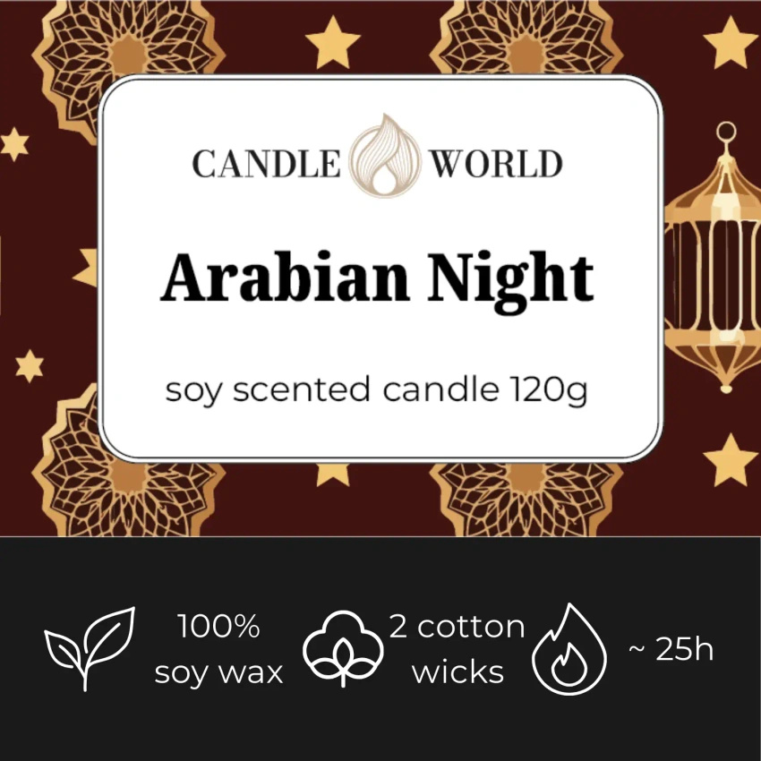 Candle World soja arabische geurkaars pot Arabian Night 120 g 